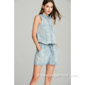 Tuta in denim Tencel da donna